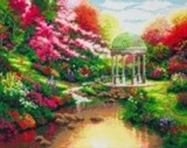 Craft Buddy CAK-TK5L - Crystal Art, Pools of Serenity, Thomas Kinkade Kit, Bild, 40 x 50 cm cm