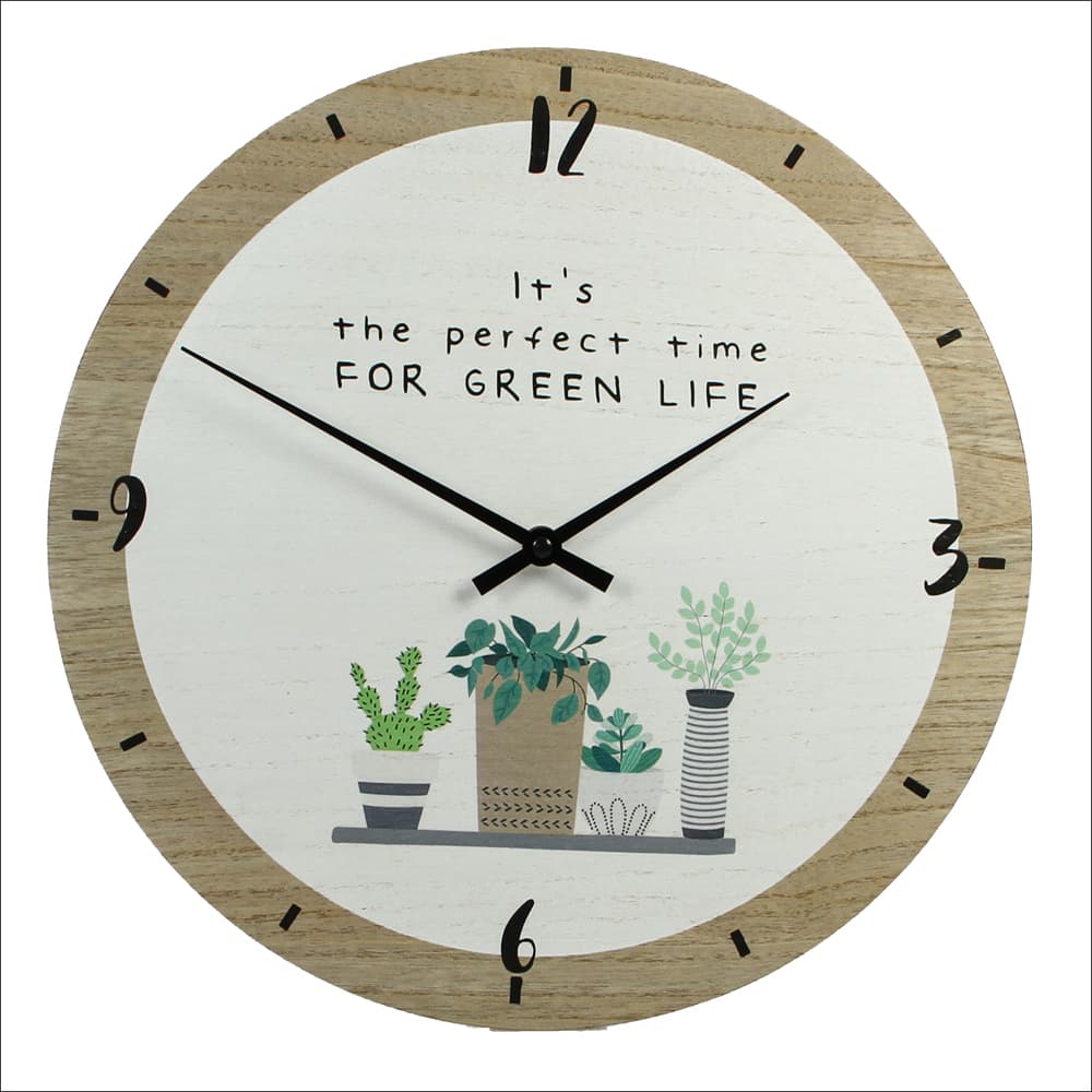 Wanduhr Holz, ideal für die Küche, Durchmesser 35 cm