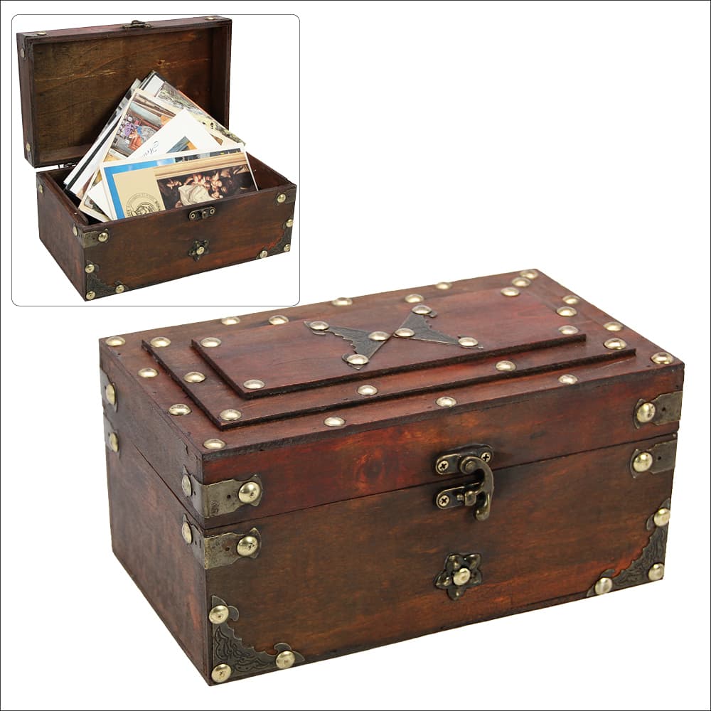 Schatzkiste Holz, Bristol, groß