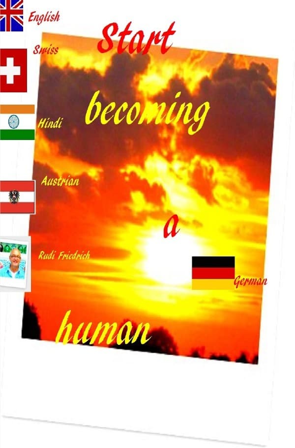 Start becoming a human: Message at the entrance