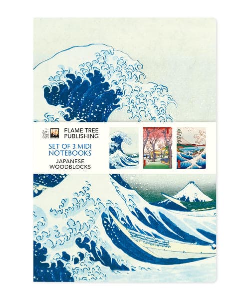 Japanese Woodblocks Set of 3 MIDI Notebooks