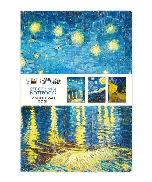 Vincent Van Gogh Set of 3 MIDI Notebooks