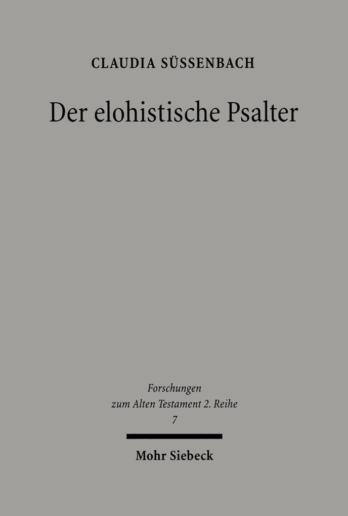 Der elohistische Psalter