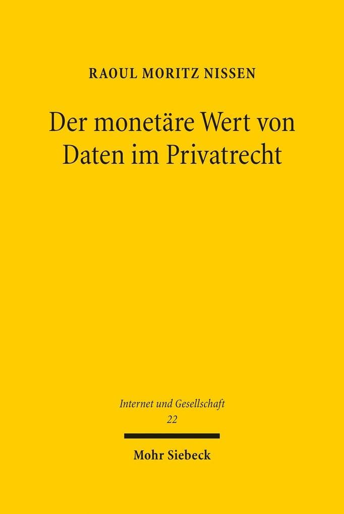 Der monetäre Wert von Daten im Privatrecht