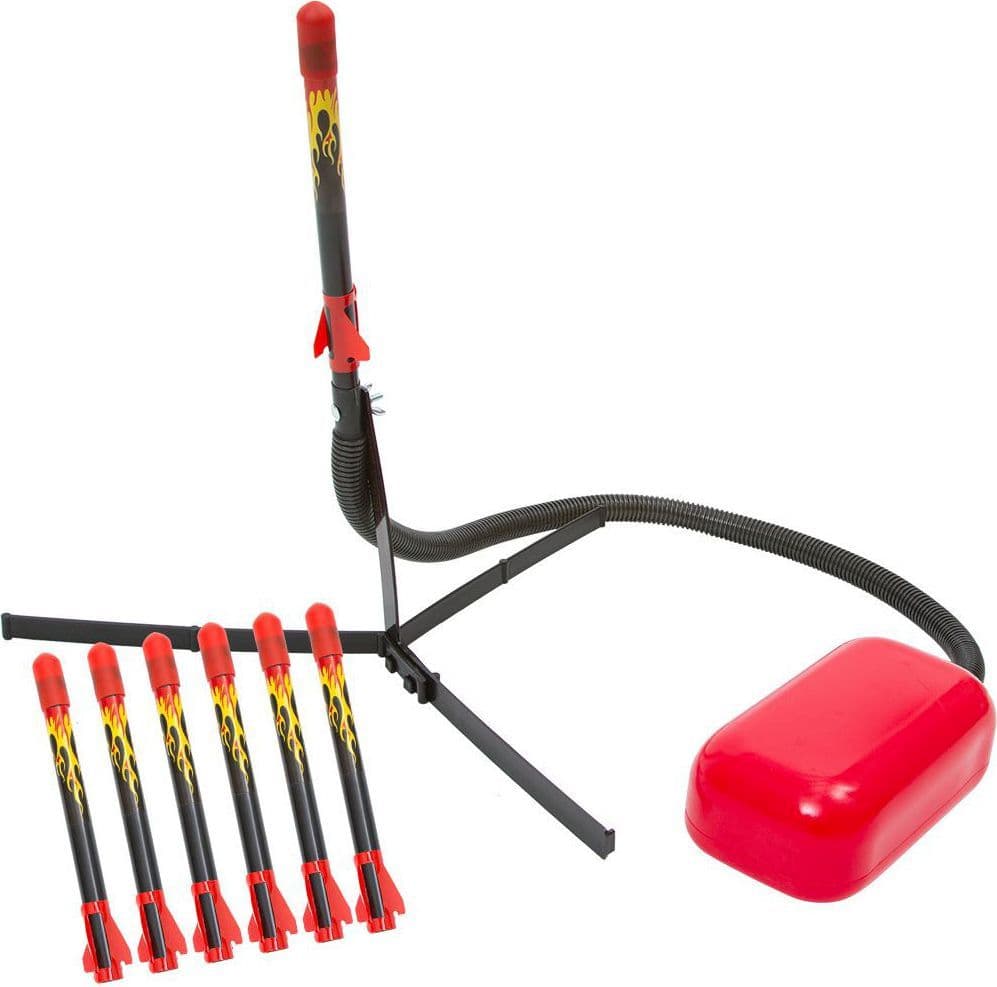 Stomp Rocket 365040 - Stomp Rocket X-Treme, Startrampe mit 6 Raketen