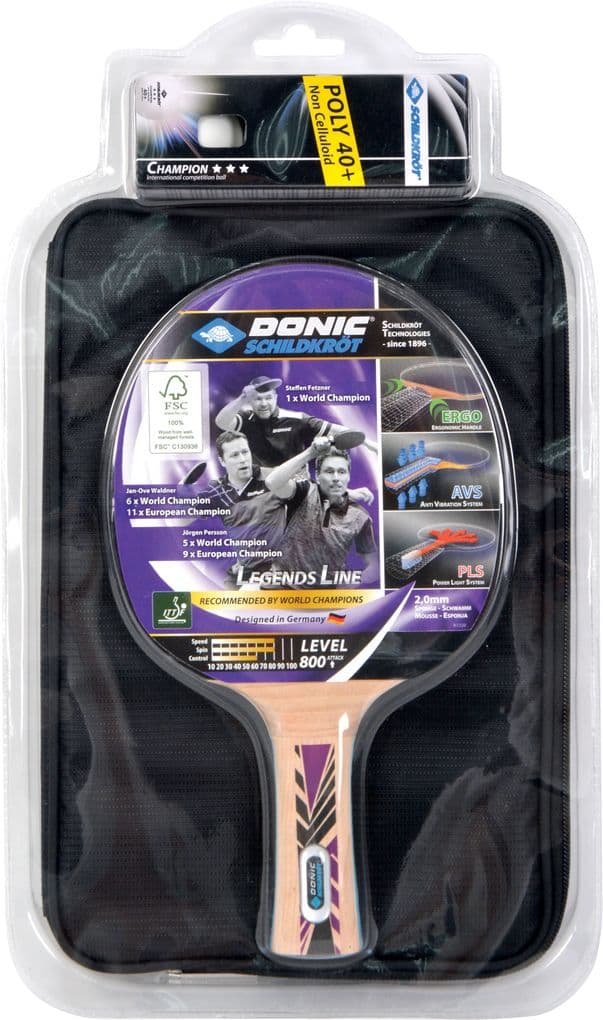 Donic-Schildkröt - Tischtennis-Premium-Geschenkset Legends 800 FSC