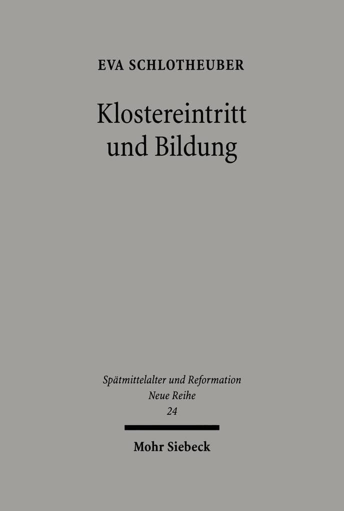 Klostereintritt und Bildung