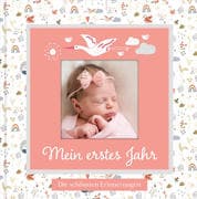 Babyalbum mit Fensterausschnitt für das 1. Lebensjahr zum Eintragen der schönsten Momente und Erinne