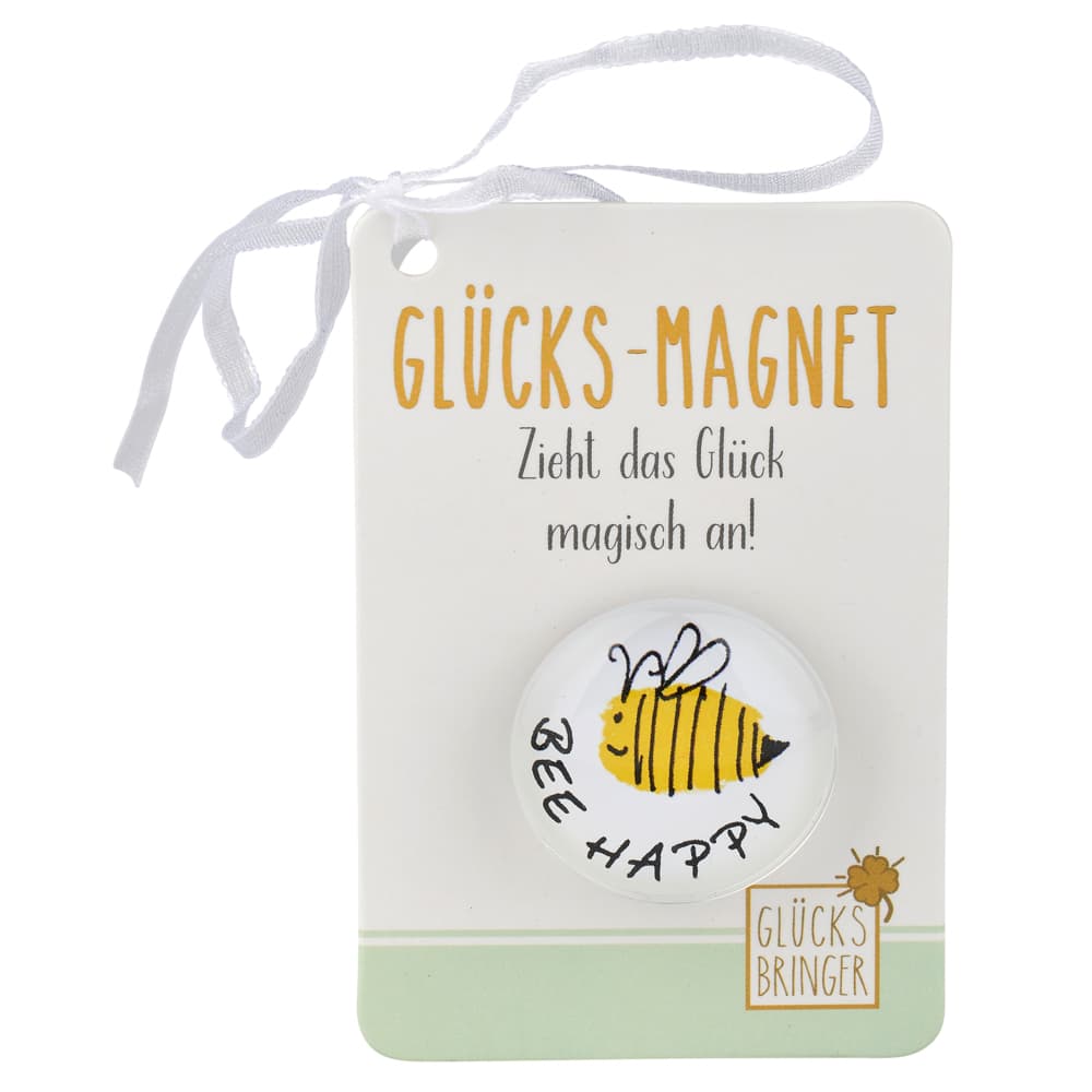 Glücksmagnet aus Glas, Biene