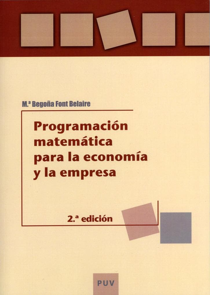 Programación matemática para la economía y la empresa