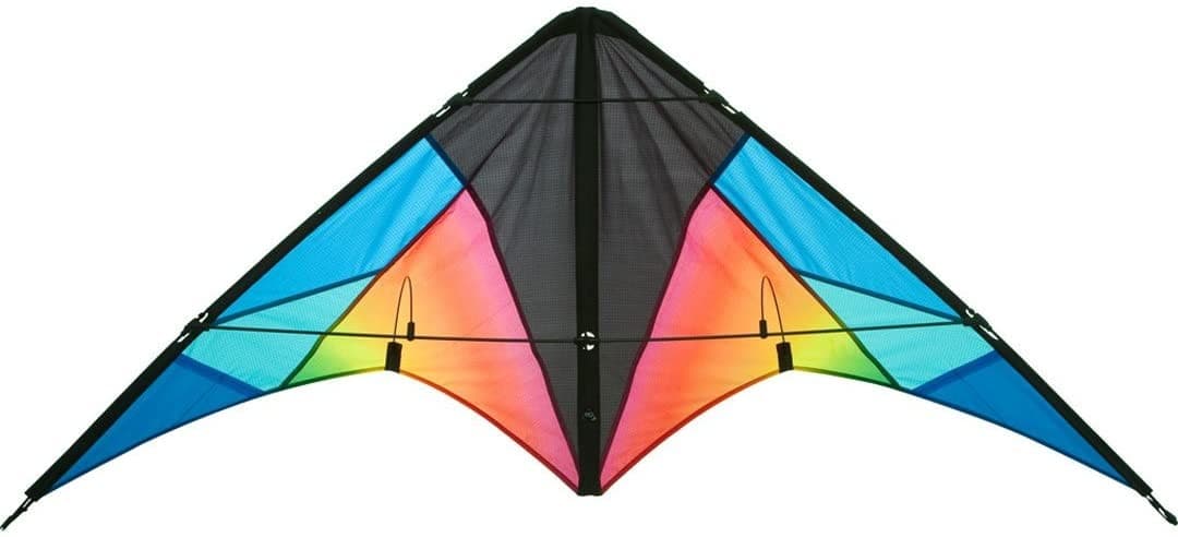 HQ 11234615 - Quickstep II Chroma Lenkdrachen Zweileiner, ab 10 Jahren, 60x135cm, inkl. 20kp Polyesterschnur 2x20m auf Winder, 2-5 Beaufort