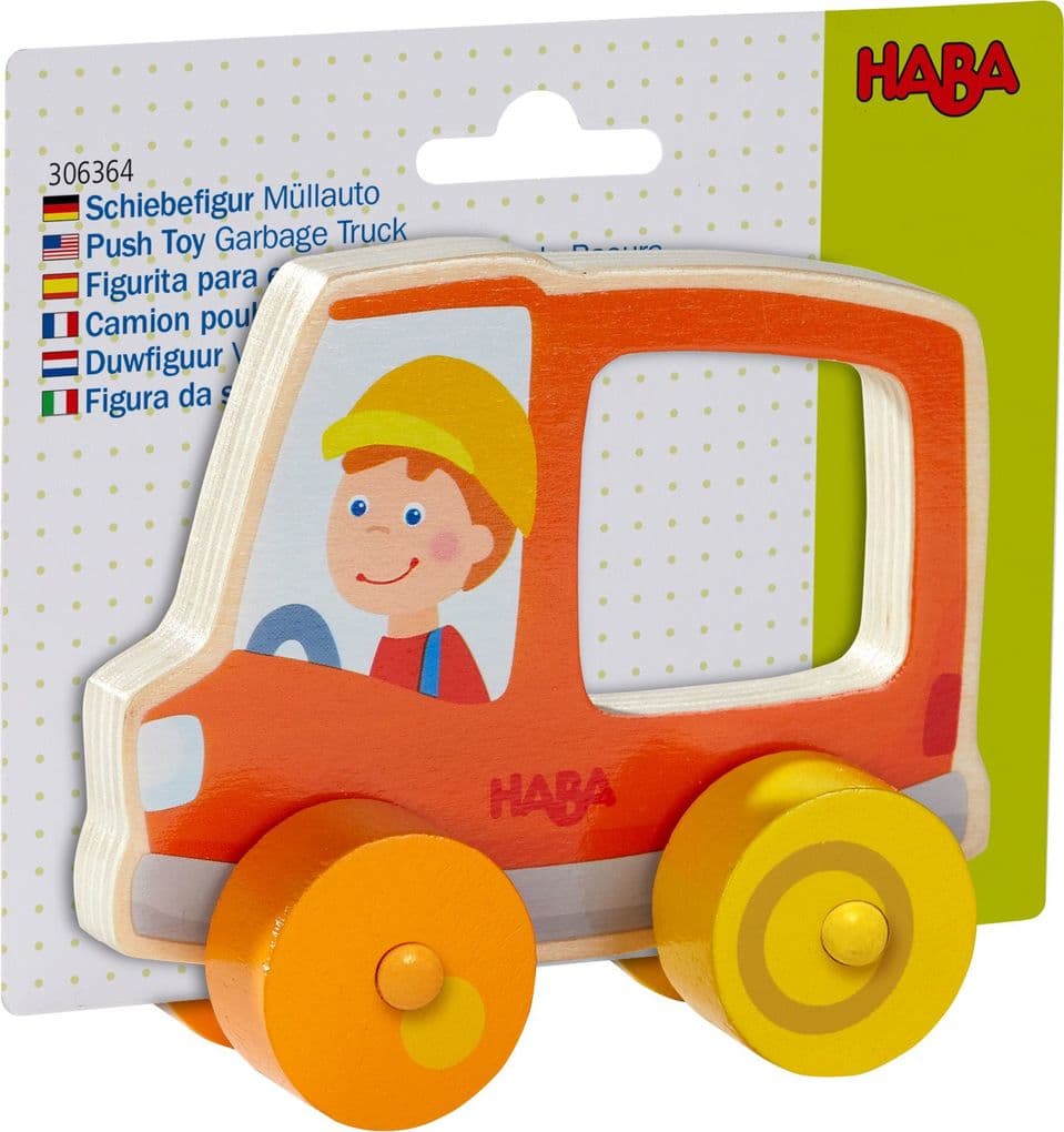 HABA - Schiebefigur Müllauto