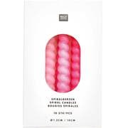 Spiralkerzen, Pink Mix, 10 Stk, Ø 1,2 cm x 10 cm hoch