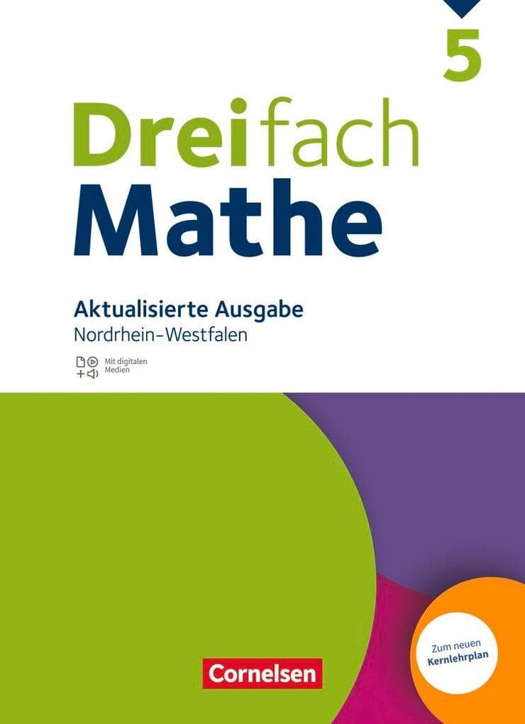 Dreifach Mathe 5. Schuljahr. Nordrhein-Westfalen - Aktualisierte Ausgabe 2022 - Schülerbuch