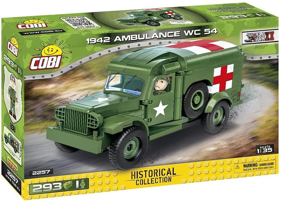 COBI 2257 - Historical Collection, 1942 Ambulance WC 54, Militär-Krankenwagen, Bauset