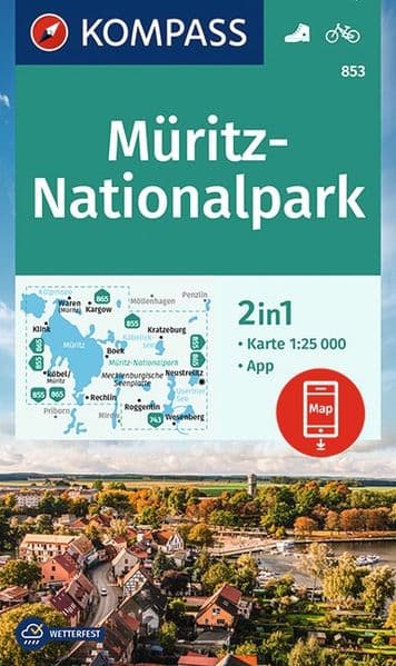 KOMPASS Wanderkarte 853 Müritz-Nationalpark 1:25.000