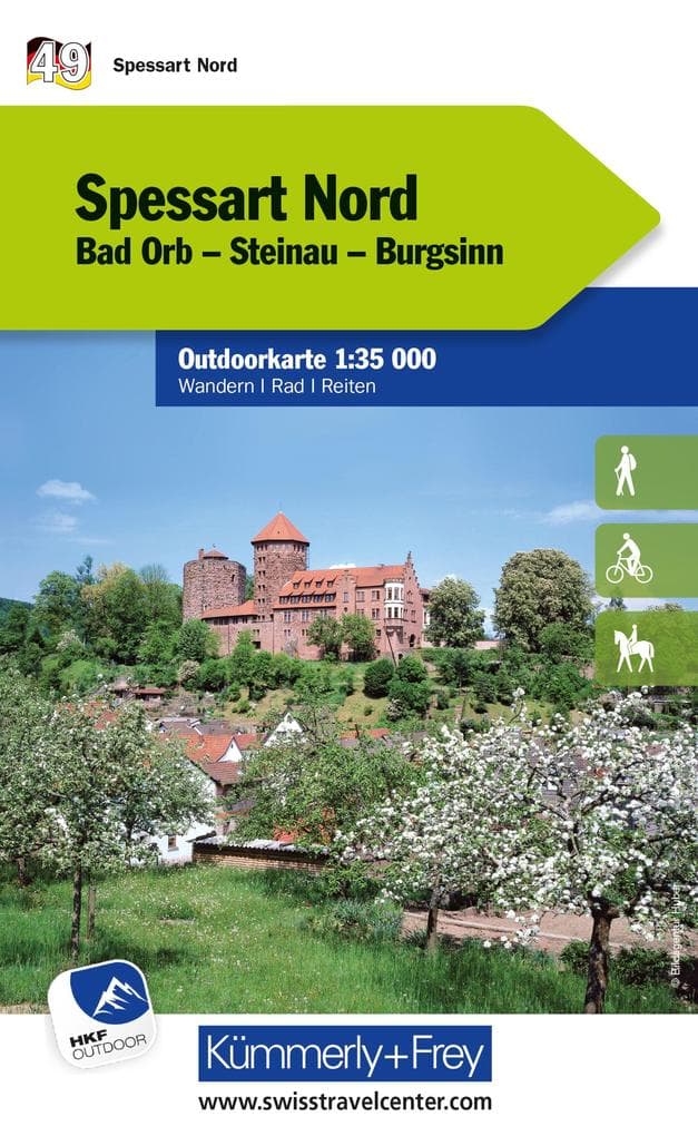 Spessart Nord Bad Orb, Steinau, Burgsinn Nr. 49 Outdoorkarte Deutschland 1:35 000