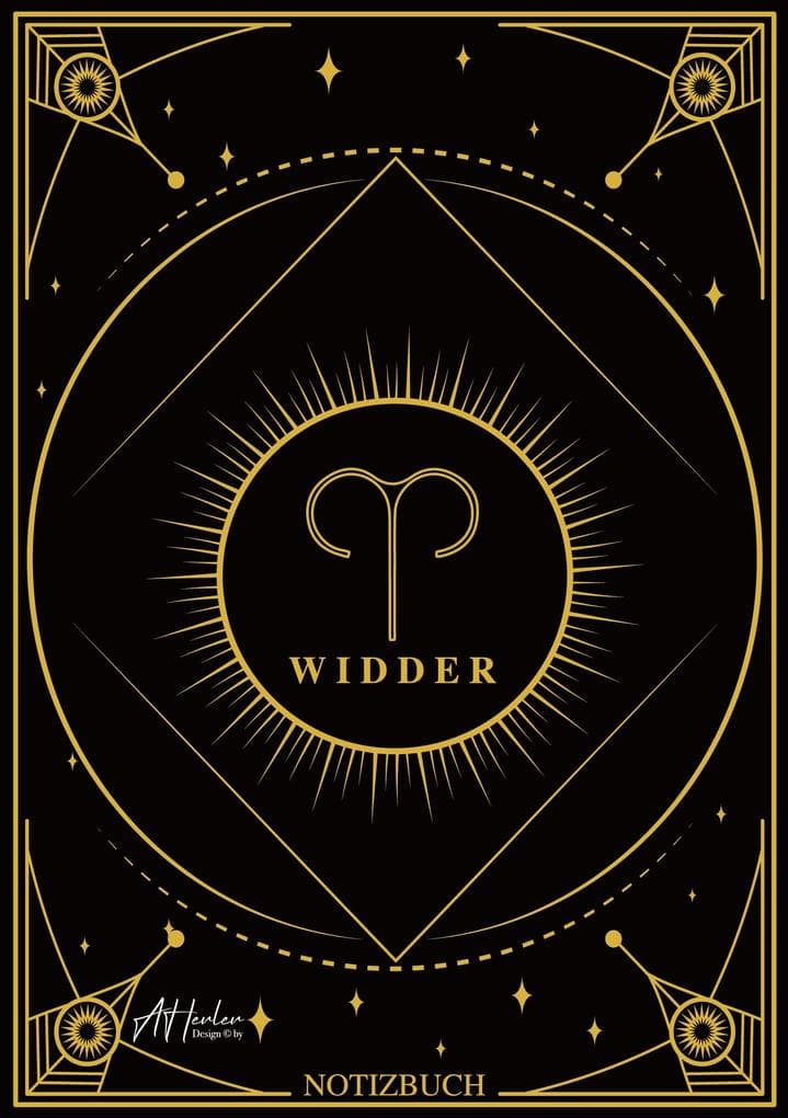 Edles Notizbuch Sternzeichen Widder | Designed by Alfred Herler