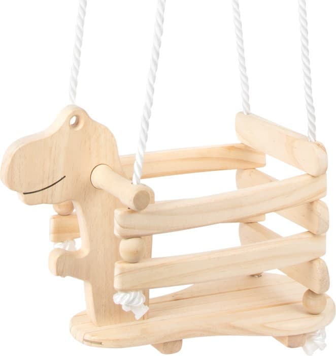 small foot 11589 - Kleinkindschaukel Dino, Gitterschaukel, Schaukel, Holz
