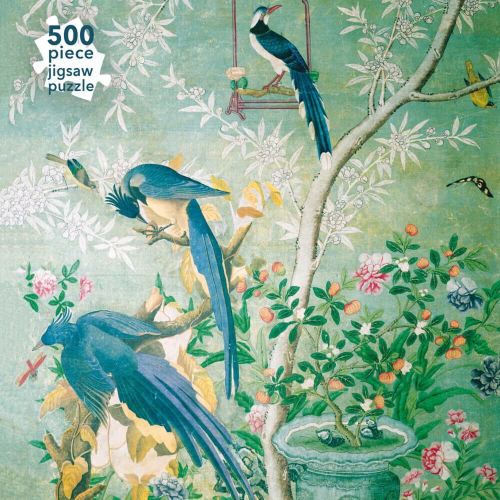 Adult Jigsaw Puzzle John James Audubon: Magpie Jays (500 Pieces)