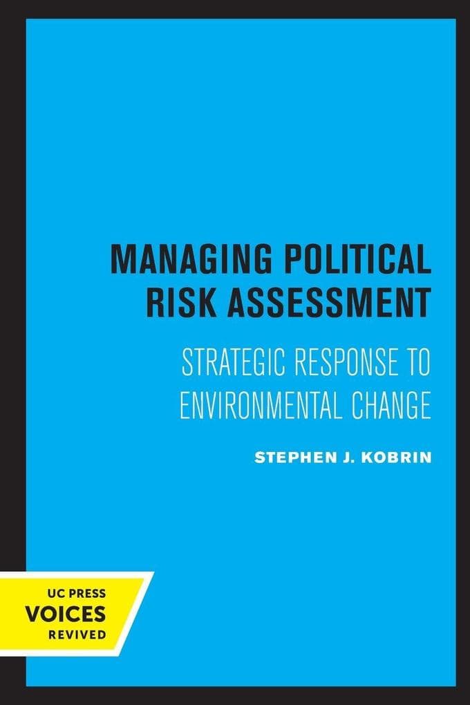 Managing Political Risk Assessment