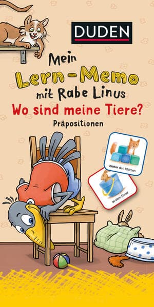 Duden: Mein Lern-Memo mit Rabe Linus - Wo sind meine Tiere? (Präpositionen) VE 3