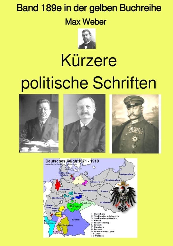 Kürzere politische Schriften - Band 189e in der gelben Buchreihe - bei Jürgen Ruszkowski: Band 189e in der gelben Buchreihe. DE