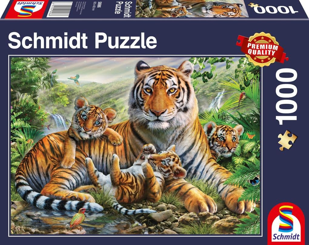 Schmidt Spiele - Tiger und Welpen, 1000 Teile