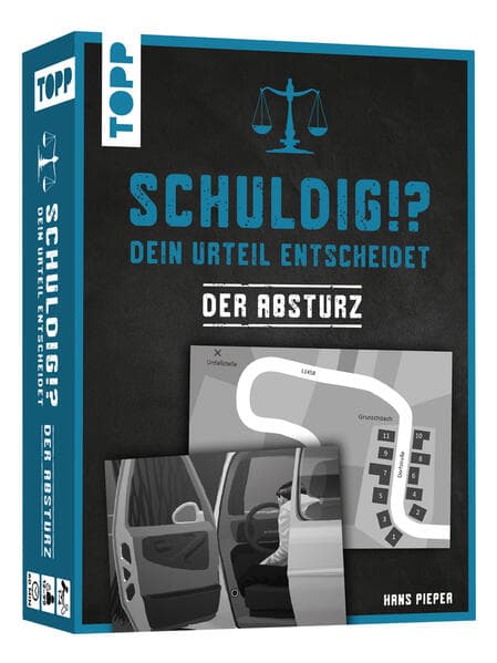 Schuldig?! Dein Urteil entscheidet - Der Absturz. Krimispiel in 50 Karten