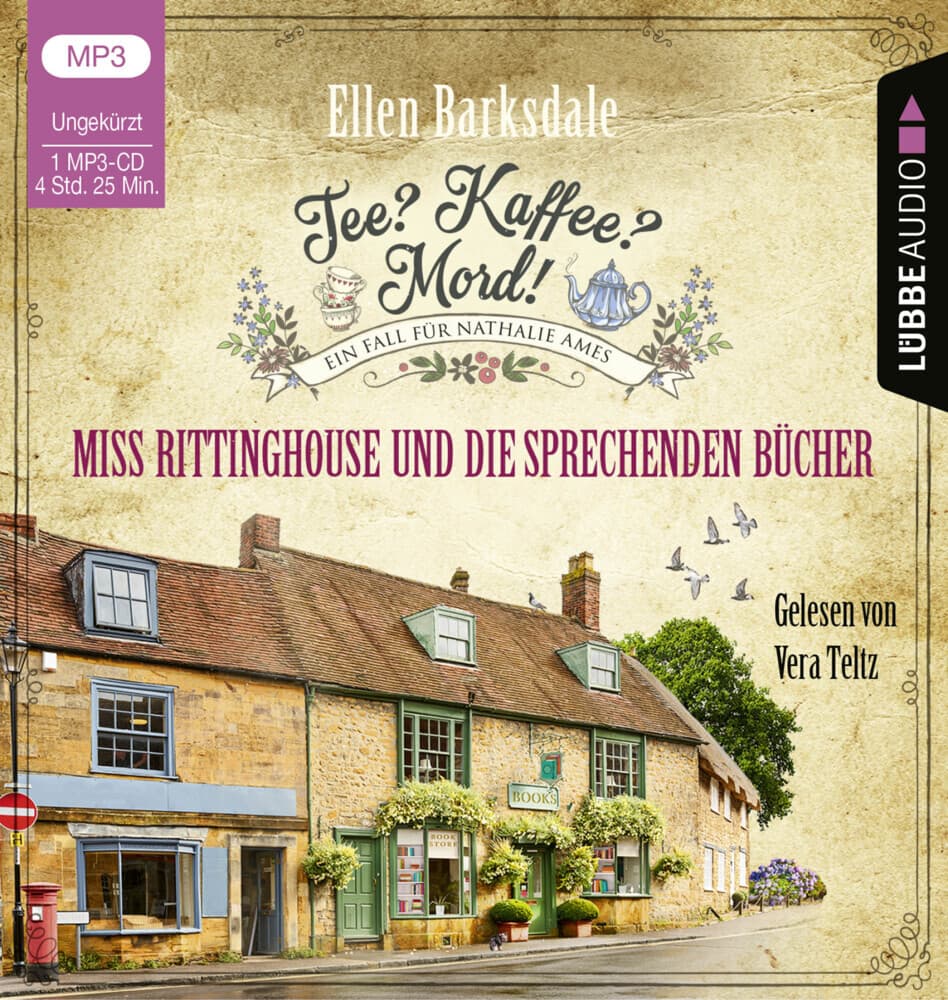 Tee? Kaffee? Mord! - Miss Rittinghouse und die sprechenden Bücher,1 Audio-CD, 1 MP3