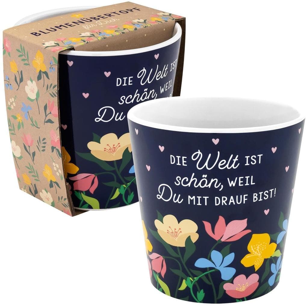 GRUSS & CO 47666 Blumenübertopf Motiv "Garten"