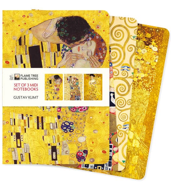 Gustav Klimt Set of 3 MIDI Notebooks