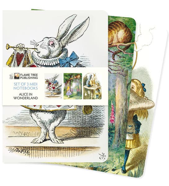 Alice in Wonderland Set of 3 MIDI Notebooks
