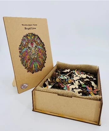 Craft Buddy PUZZWD-03 - Wooden Jigsaw Puzzle, Regal Lion, Löwe, Holzpuzzle, A3