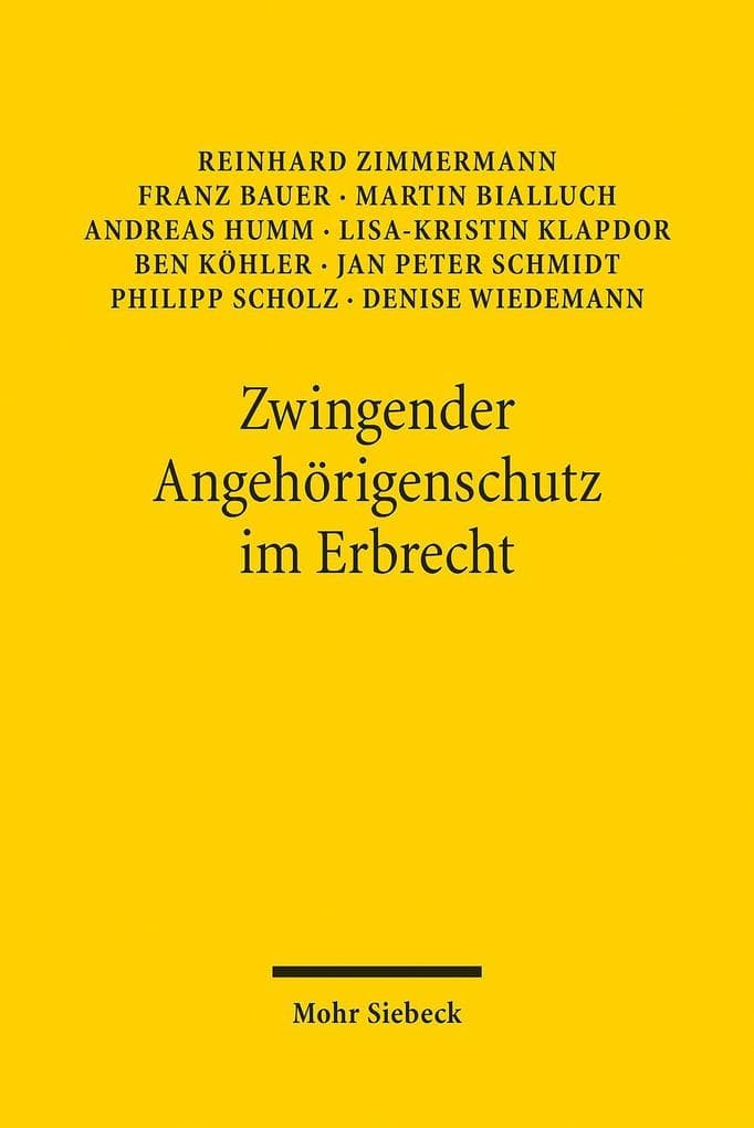 Zwingender Angehörigenschutz im Erbrecht