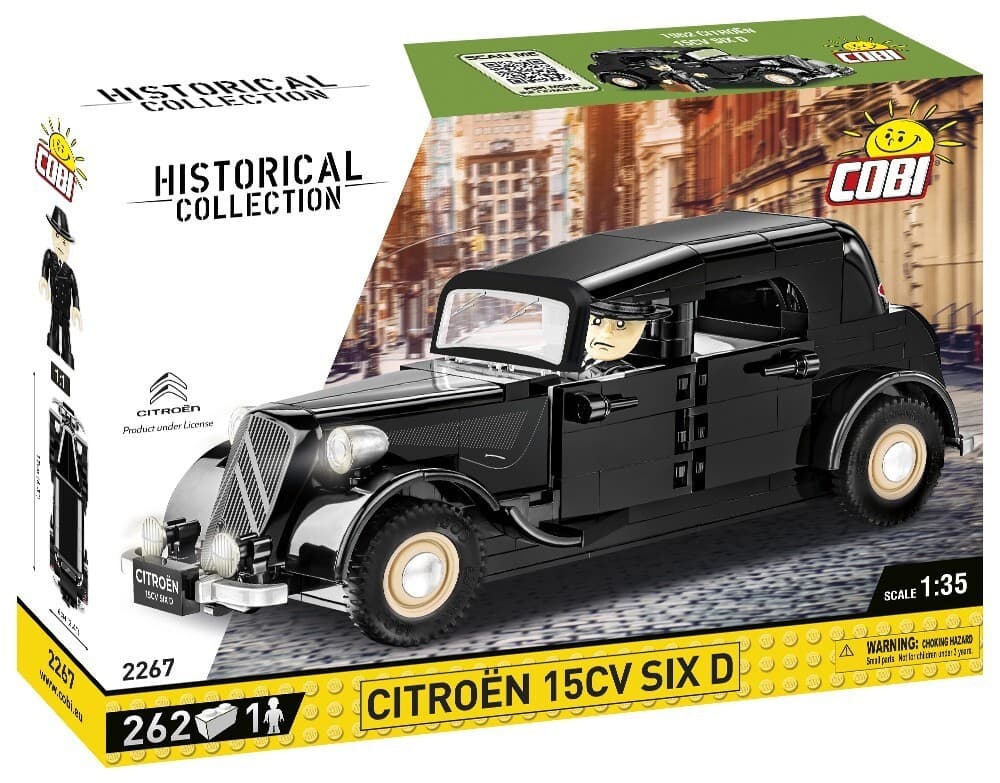 COBI 2267 - Historical Collection, Citroen 15CV SIX D, Bausatz, 262 Teile, 1 Figur