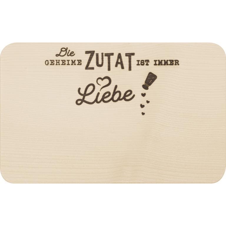 Holzbrettchen Motiv Zutat