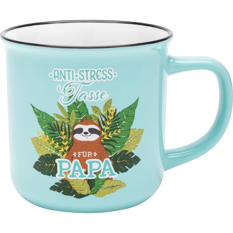 Becher Motiv Faultier, Anti-Stress Papa