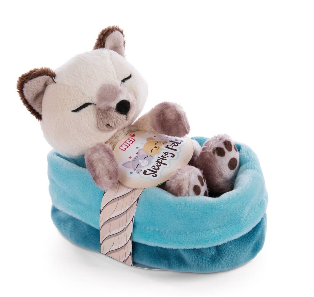 NICI - Sleeping Pets - Kätzchen Siamkatze 12cm im Körbchen