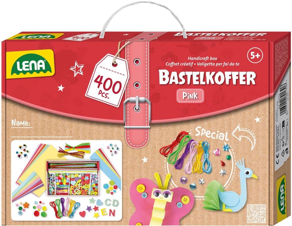 Lena - Bastelkoffer, pink, Faltschachtel