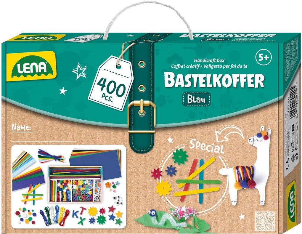 Lena - Bastelkoffer, blau, Faltschachtel