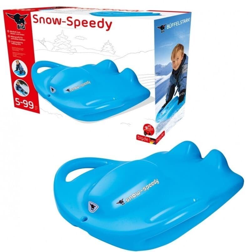 BIG 800056752 - BIG Snow-Speedy blau, Minibob, Winter Schlitten,