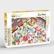 Brain Tree - Food Mart 1000 Piece Puzzle for Adults: With Droplet Technology for Anti Glare & Soft T