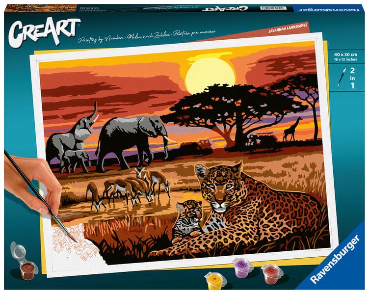 Ravensburger - Malen nach Zahlen - CreArt - Savannah Landscapes