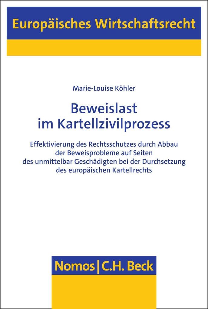 Beweislast im Kartellzivilprozess