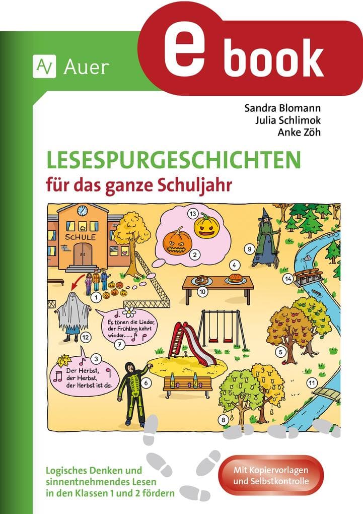 Lesespurgeschichten für das ganze Schuljahr 1/2