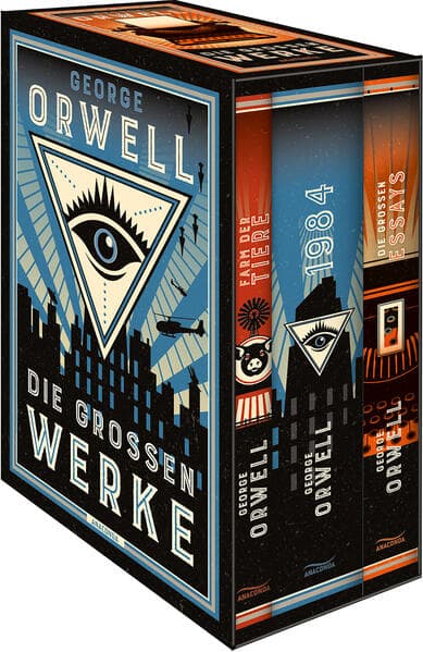 George Orwell. Die großen Werke. Farm der Tiere - 1984 - Die großen Essays. Im Schuber