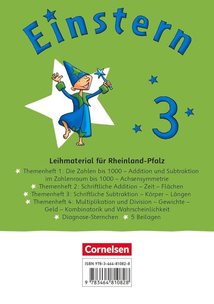 Einstern Mathematik 03 (Rheinland-Pfalz). Themenhefte 1-4, Diagnoseheft und Kartonbeilagen im Schuber - Ausleihmaterial