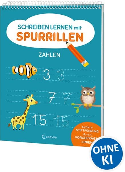7. Schreiben lernen mit Spurrillen - Zahlen