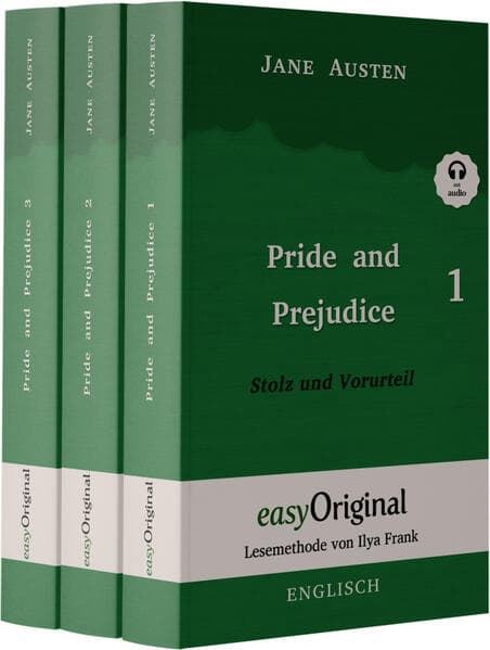 Pride and Prejudice / Stolz und Vorurteil - Teile 1-3 Softcover (mit kostenlosem Audio-Download-Link), 3 Teile